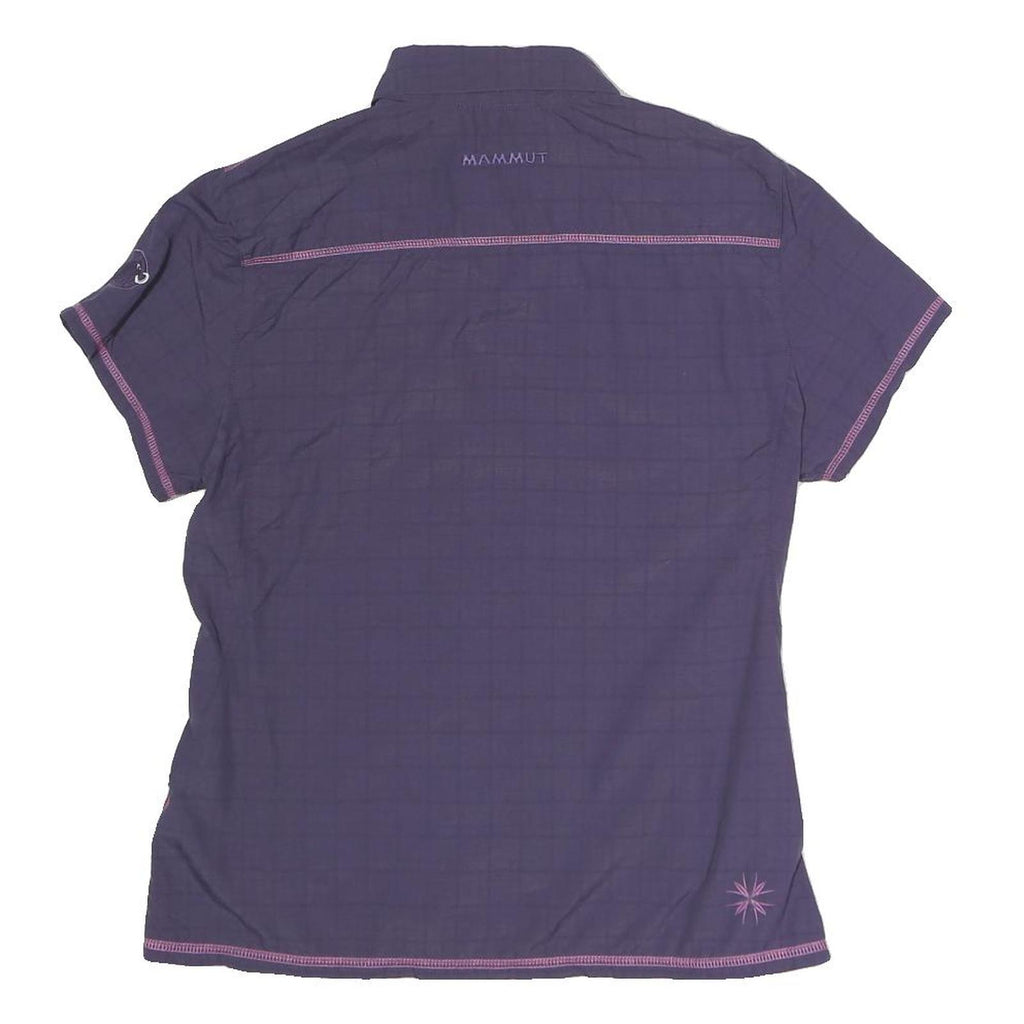 MAMMUT Womens Purple Button Shirt Short Sleeve Collared Outdoor M