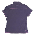 MAMMUT Womens Purple Button Shirt Short Sleeve Collared Outdoor M