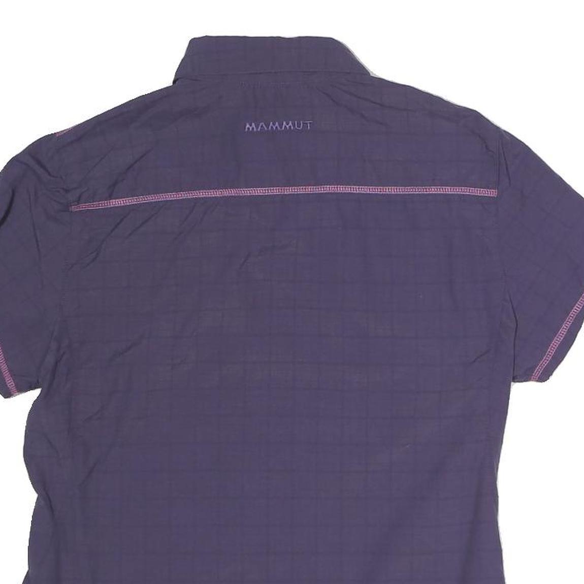MAMMUT Womens Purple Button Shirt Short Sleeve Collared Outdoor M