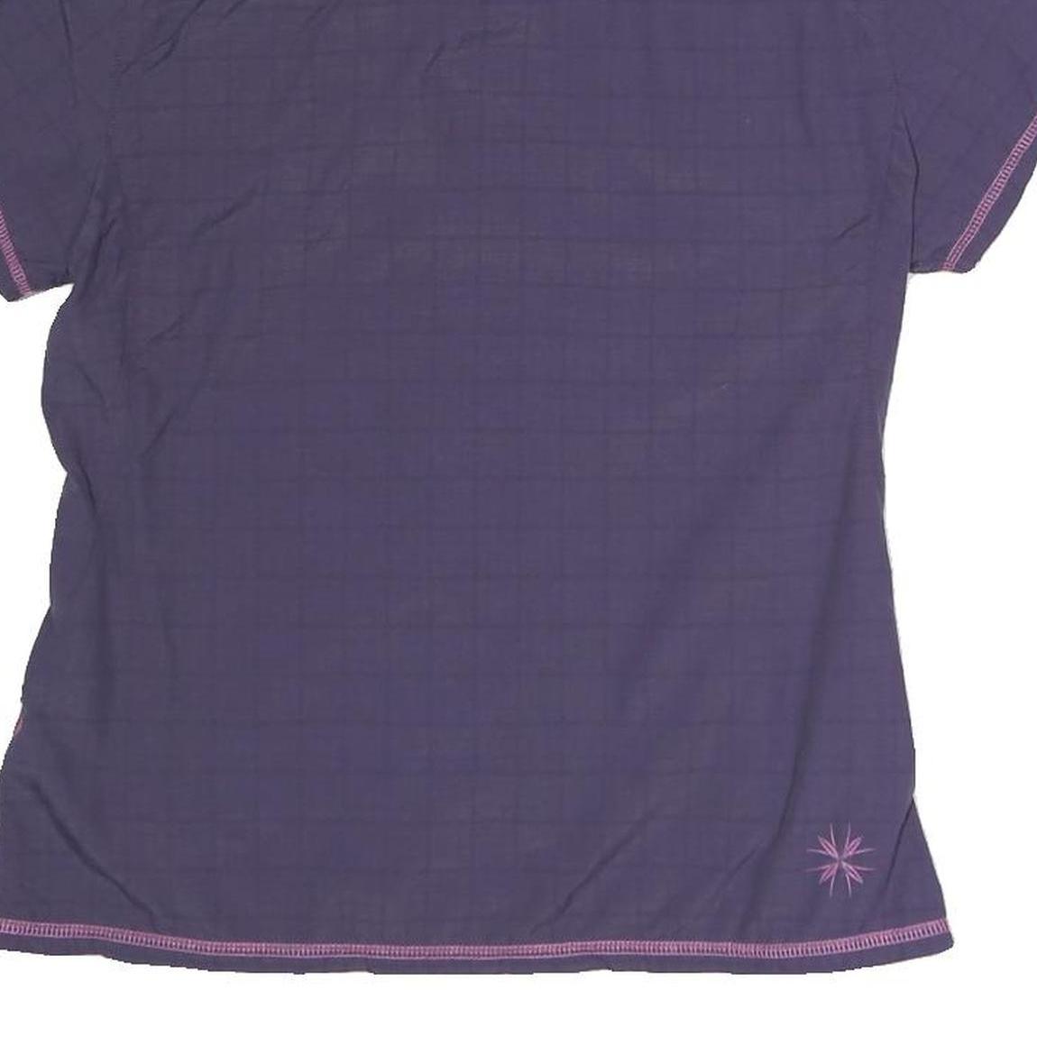 MAMMUT Womens Purple Button Shirt Short Sleeve Collared Outdoor M