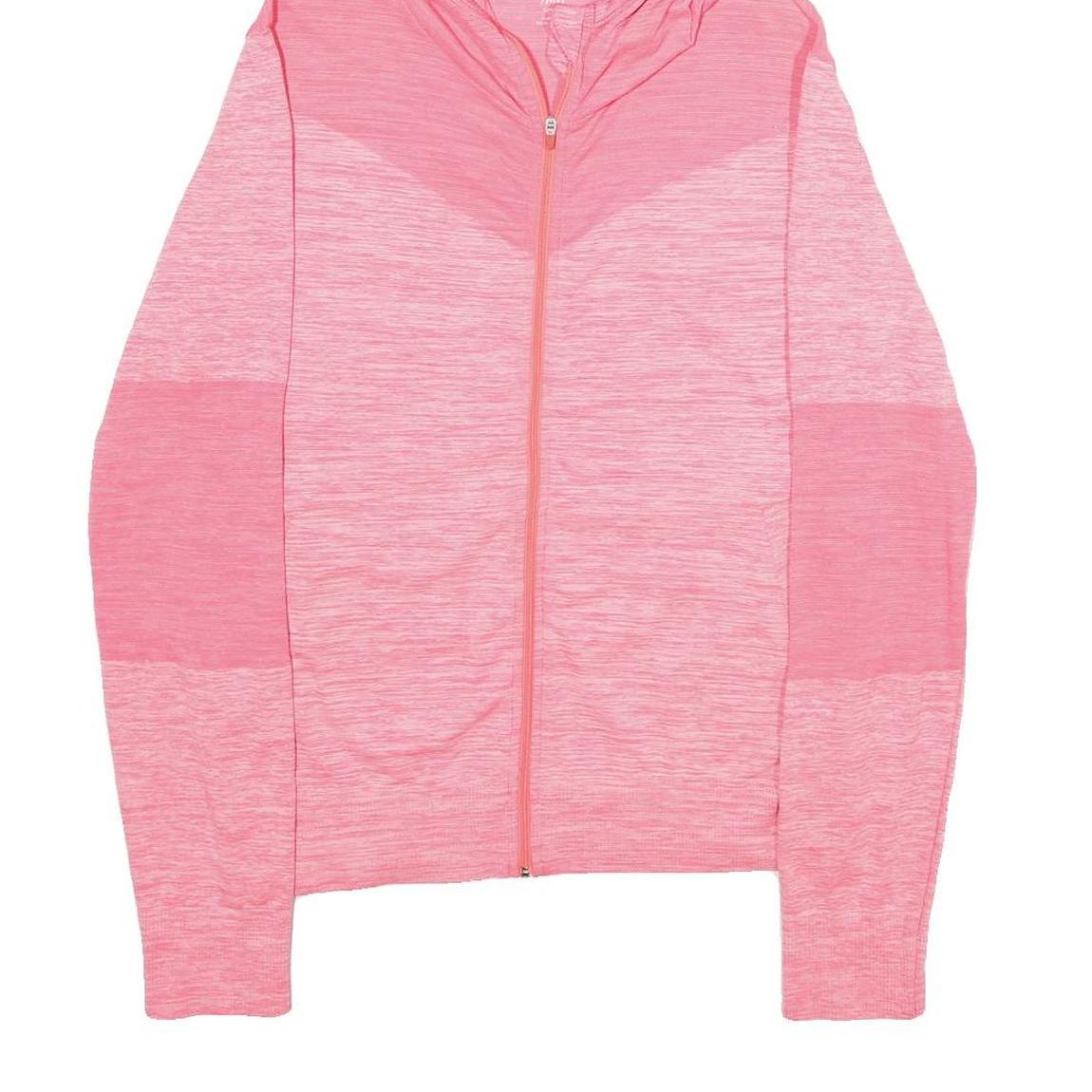 H&M Womens Pink Hooded Full Zip Hoodie M Lightweight Activewear Jacket