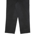 DICKIES Mens Black Regular Fit Straight Trousers W36 L29 Cotton Blend Zip