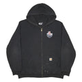 CARHARTT Mens Black Sharp Hills Wind Farm Zip Hooded Hoodie XL Workwear