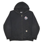 CARHARTT Mens Black Sharp Hills Wind Farm Zip Hooded Hoodie XL Workwear