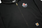 CARHARTT Mens Black Sharp Hills Wind Farm Zip Hooded Hoodie XL Workwear