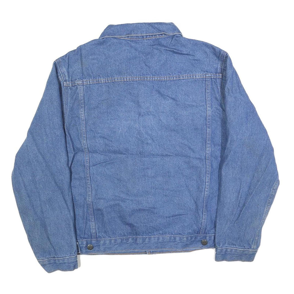 ALL AMERICAN CLOTHING Mens Blue Denim Jacket XL Cotton Button Plain Classic