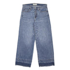 GAP Womens Jeans Blue Loose Wide-Leg Denim Light W26 L26 Frayed Hem
