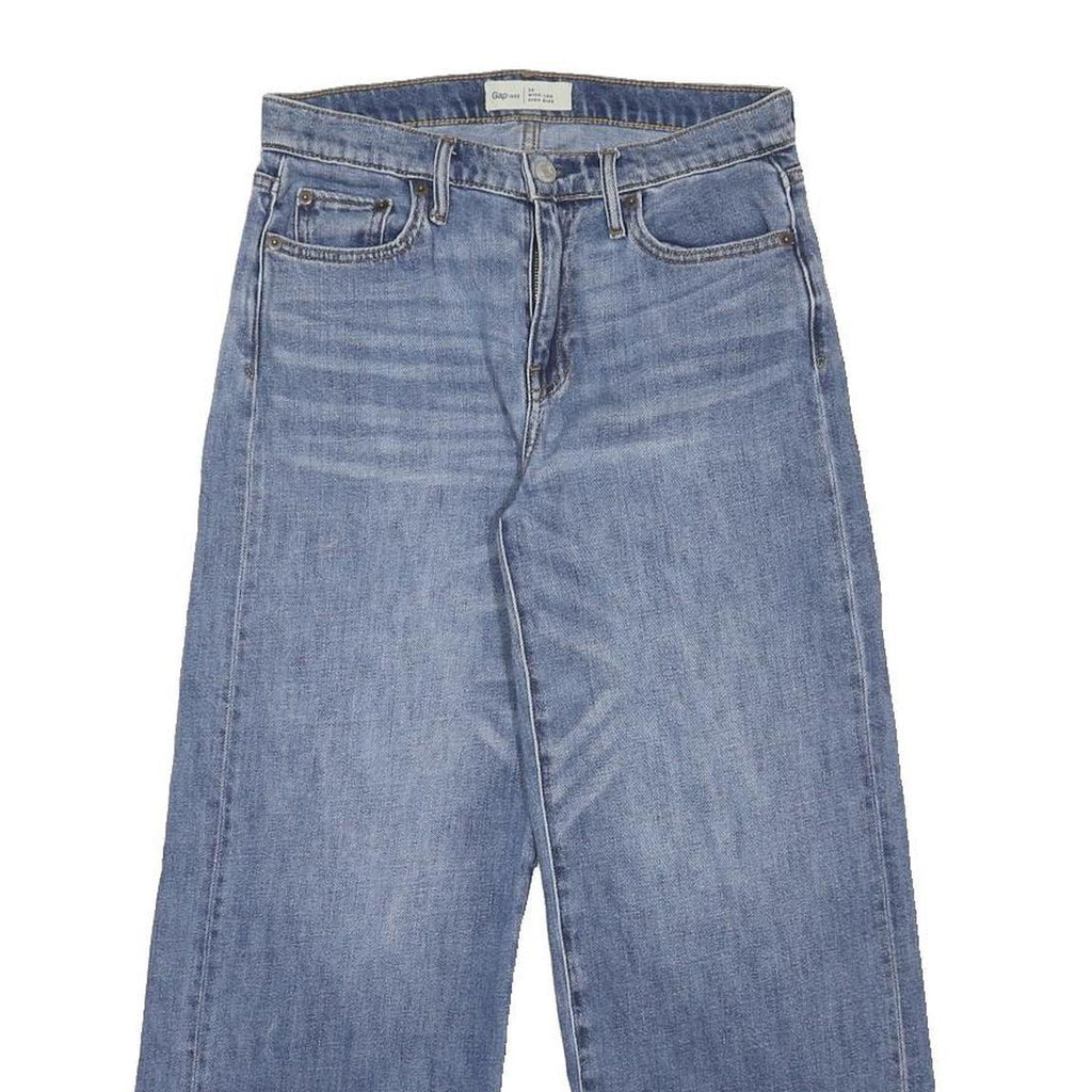 GAP Womens Jeans Blue Loose Wide-Leg Denim Light W26 L26 Frayed Hem