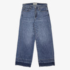 GAP Womens Jeans Blue Loose Wide-Leg Denim Light W26 L26 Frayed Hem
