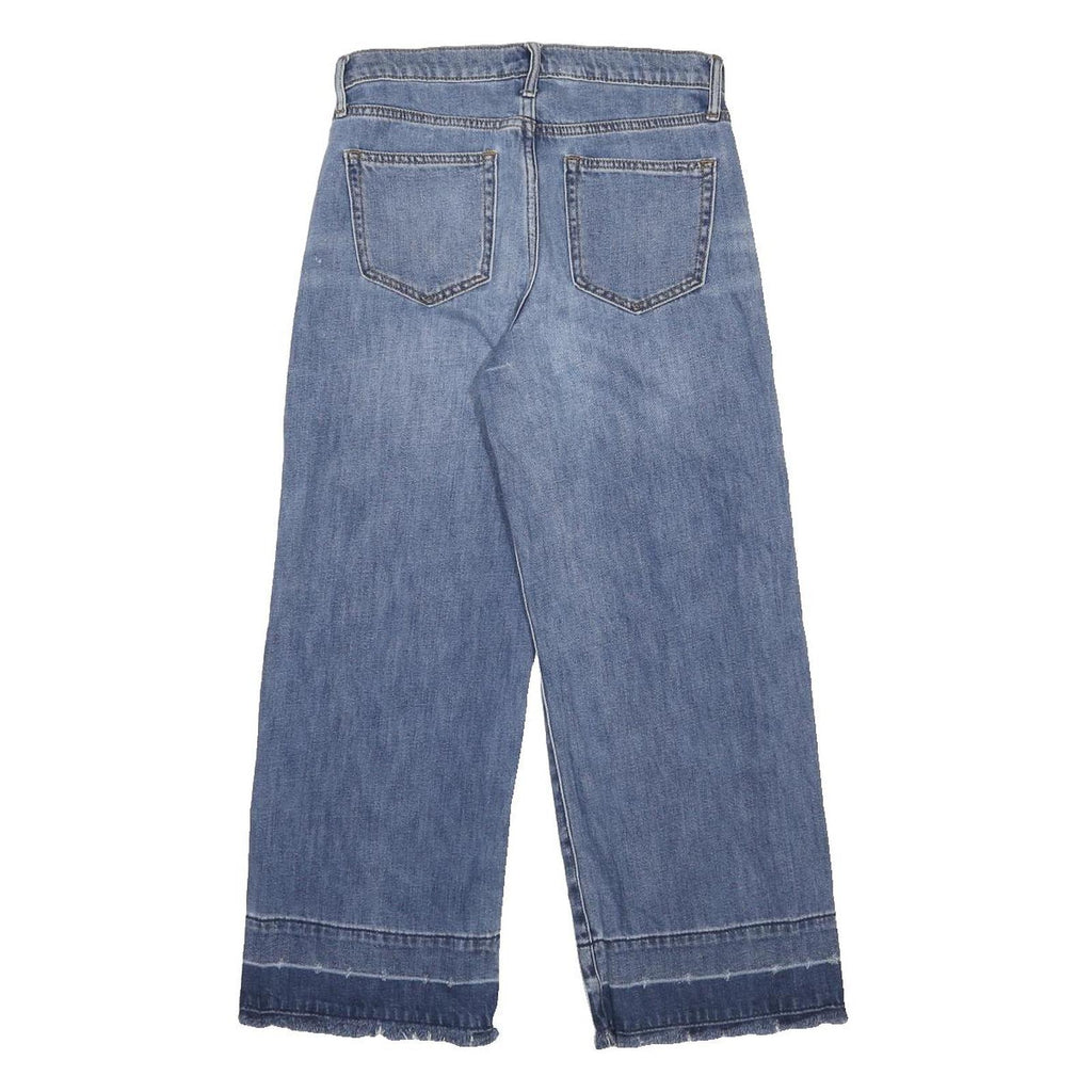 GAP Womens Jeans Blue Loose Wide-Leg Denim Light W26 L26 Frayed Hem