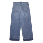 GAP Womens Jeans Blue Loose Wide-Leg Denim Light W26 L26 Frayed Hem