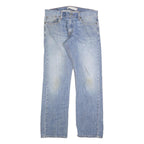 LEVI'S 514 Slim Mens Jeans Blue Slim Straight Denim Medium W34 L32 Classic Zip