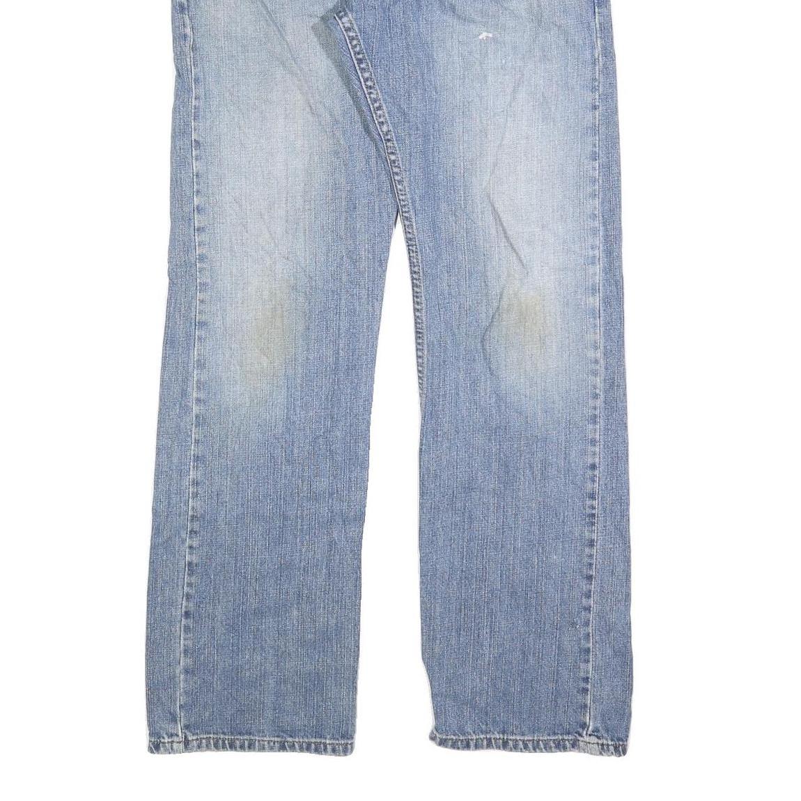 LEVI'S 514 Slim Mens Jeans Blue Slim Straight Denim Medium W34 L32 Classic Zip