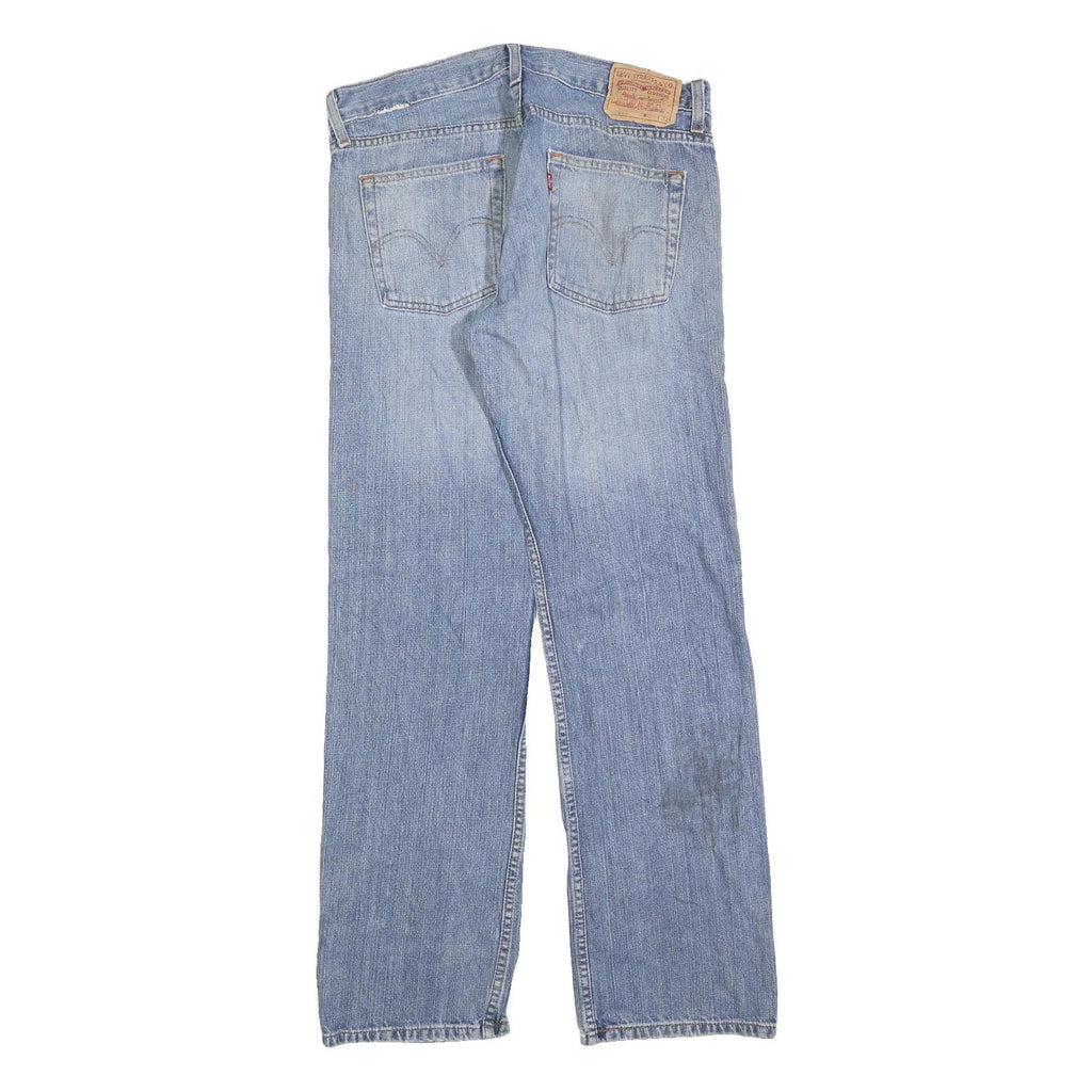 LEVI'S 514 Slim Mens Jeans Blue Slim Straight Denim Medium W34 L32 Classic Zip