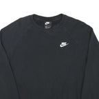 NIKE Womens Black Cotton Blend Crew Neck M Sweatshirt Sportswear