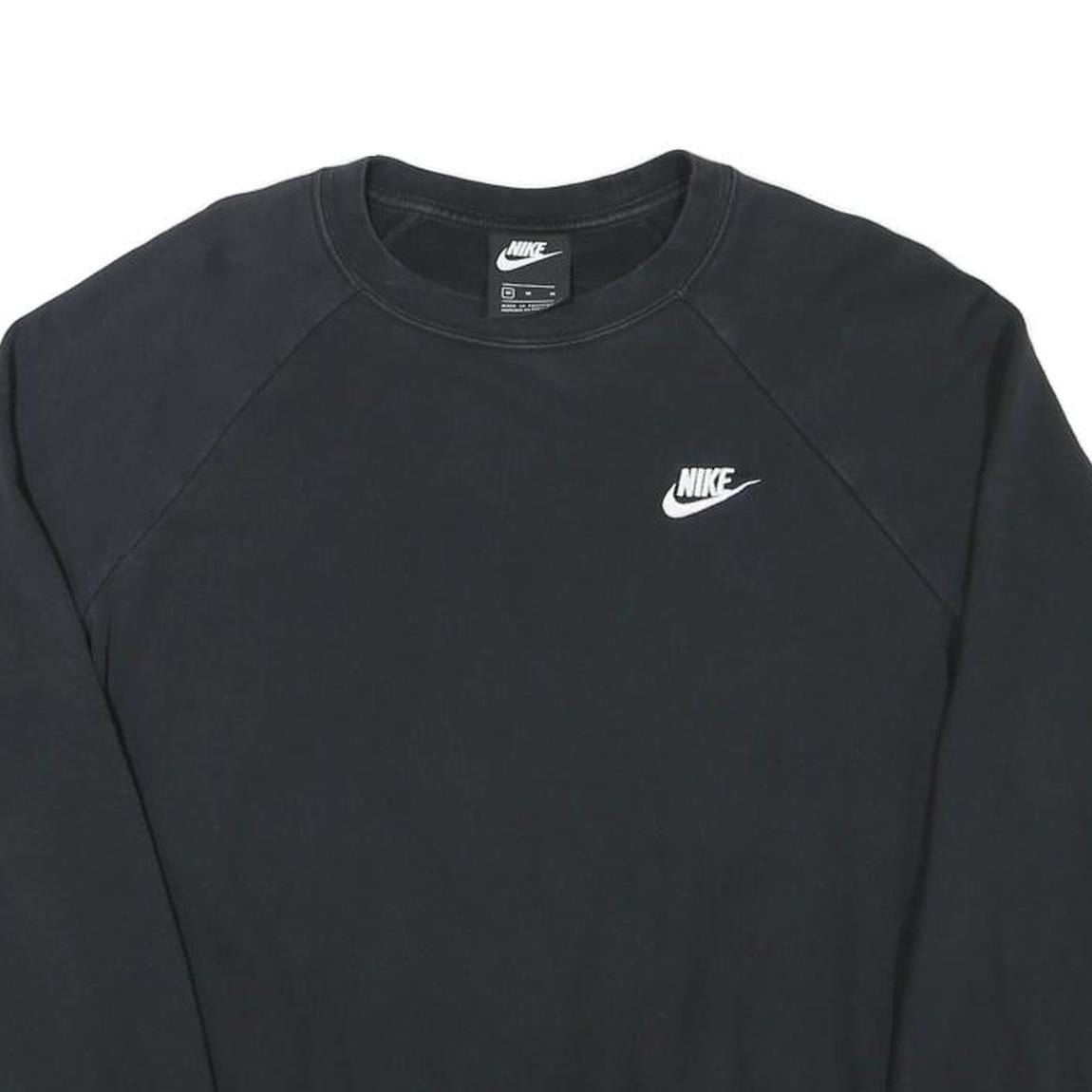 NIKE Womens Black Cotton Blend Crew Neck M Sweatshirt Sportswear