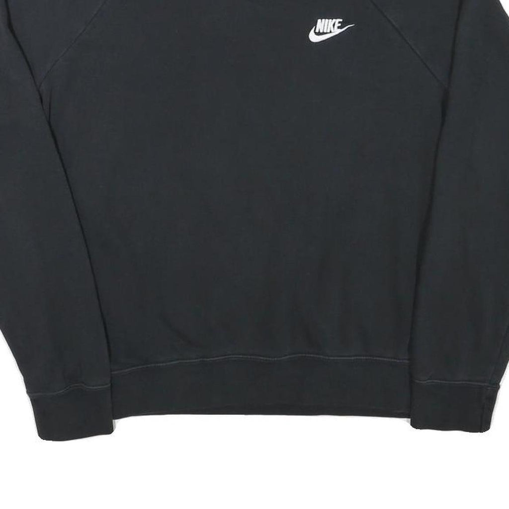 NIKE Womens Black Cotton Blend Crew Neck M Sweatshirt Sportswear