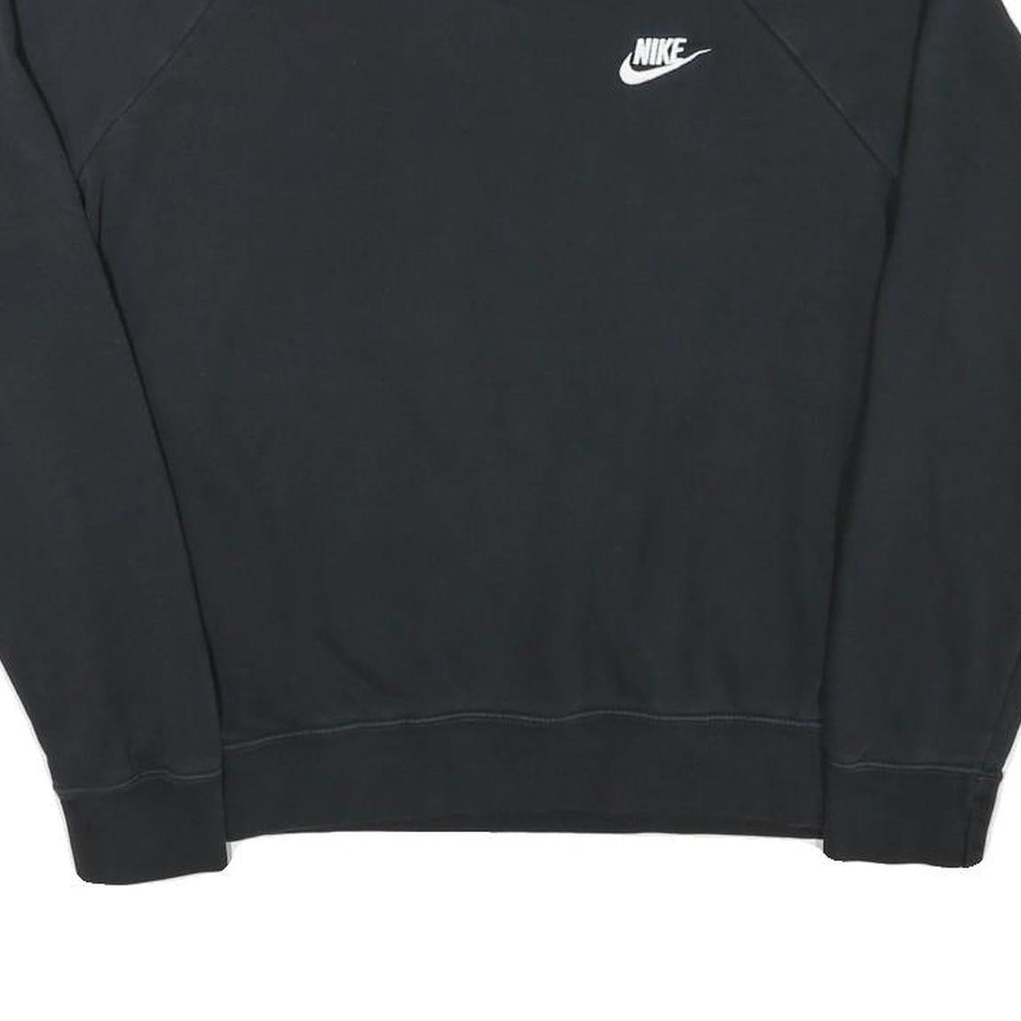 NIKE Womens Black Cotton Blend Crew Neck M Sweatshirt Sportswear