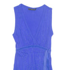 CALVIN KLEIN JEANS Womens Top Blue V-Neck Sleeveless XS