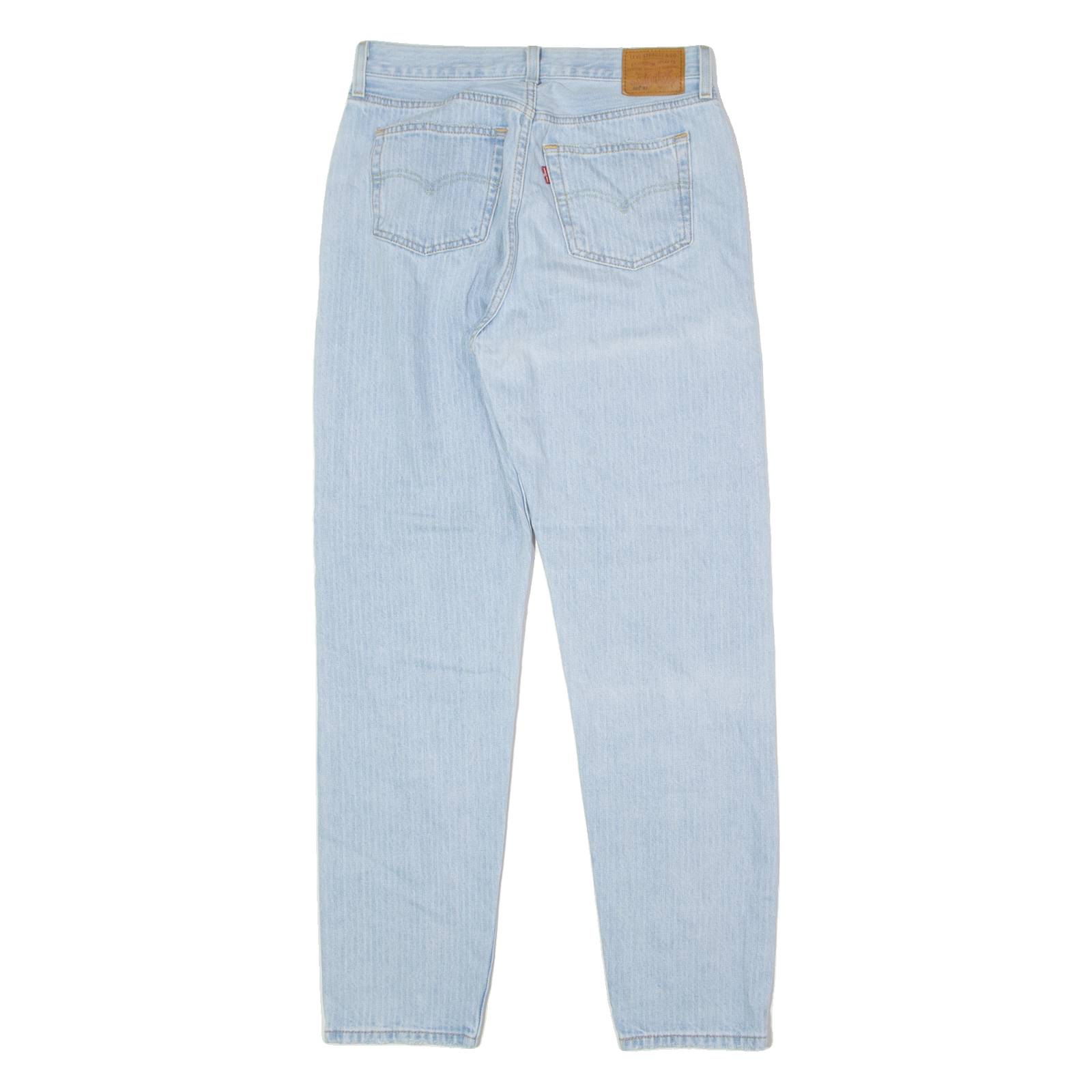 LEVI'S 501 BIG E Jeans Pinstripe Mens Blue Regular Straight W28 L31