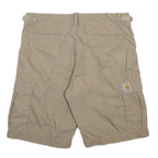 CARHARTT Mens Shorts Beige Cargo M W30 Durable Cotton Workwear Pockets