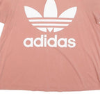 ADIDAS Womens Pink Crew Neck Short Sleeve T-Shirt UK 18 Cotton Blend Casual Wear