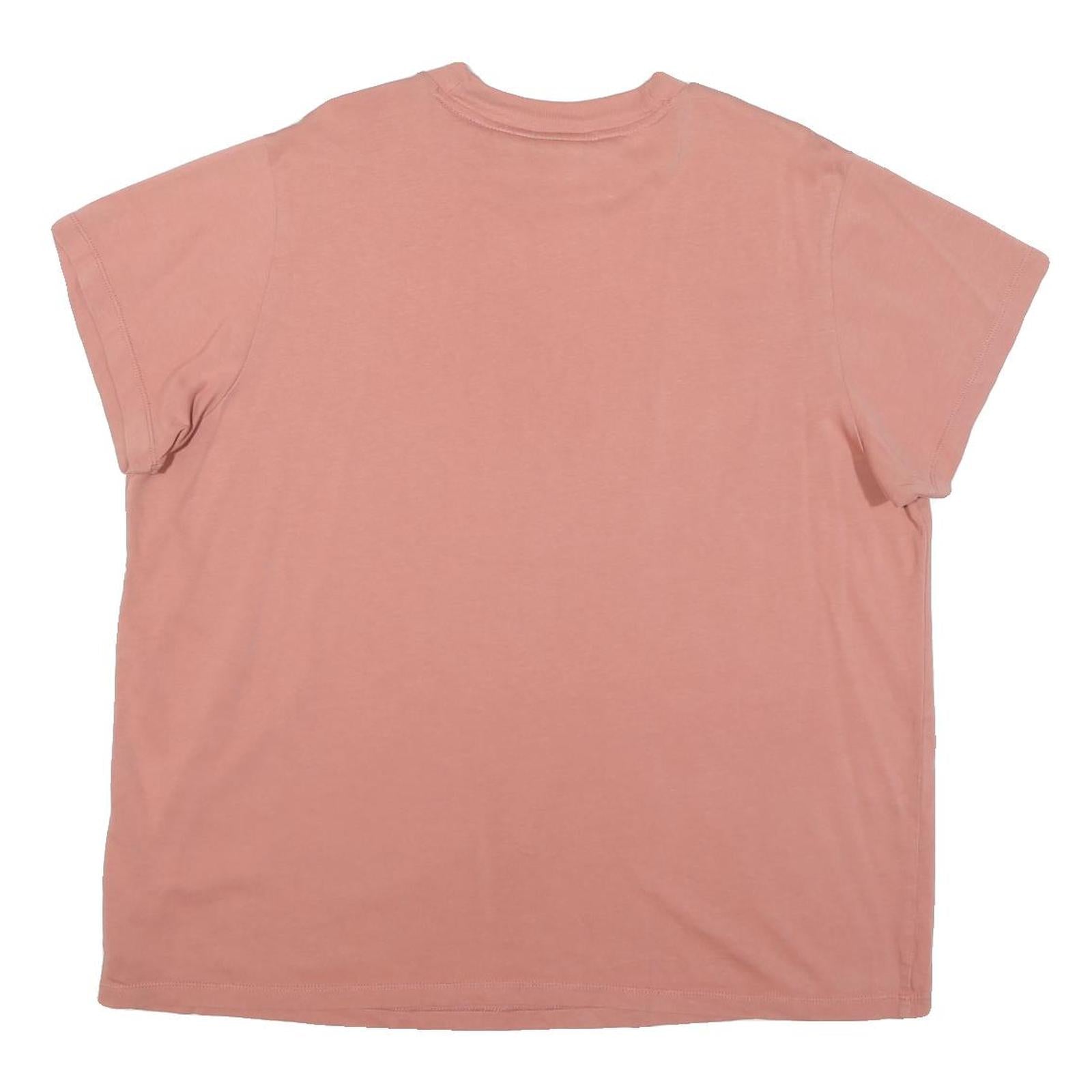 ADIDAS Womens Pink Crew Neck Short Sleeve T-Shirt UK 18 Cotton Blend Casual Wear