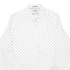 TED BAKER Mens Shirt White Spotted Long Sleeve L
