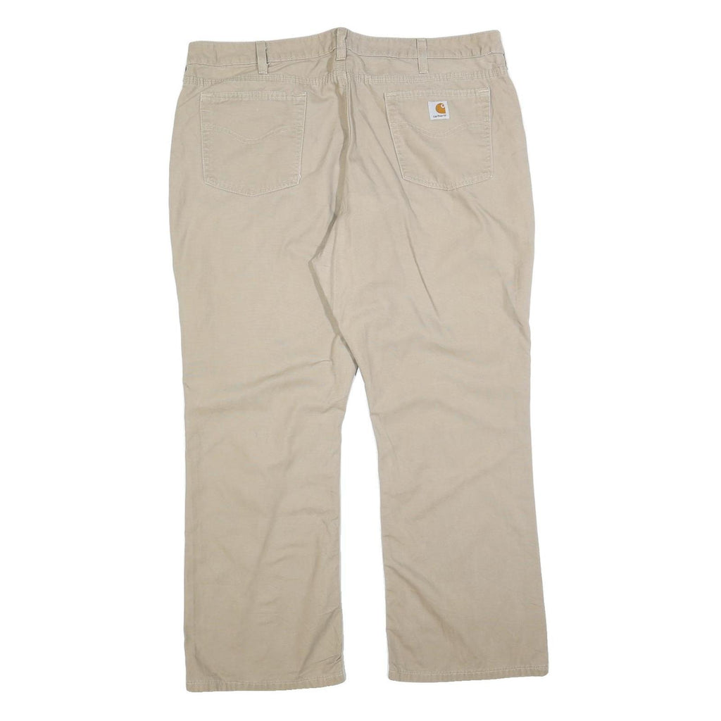 CARHARTT Womens Cotton Blend Beige Regular Fit Straight Leg Trousers W42 L30
