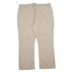 CARHARTT Womens Cotton Blend Beige Regular Fit Straight Leg Trousers W42 L30