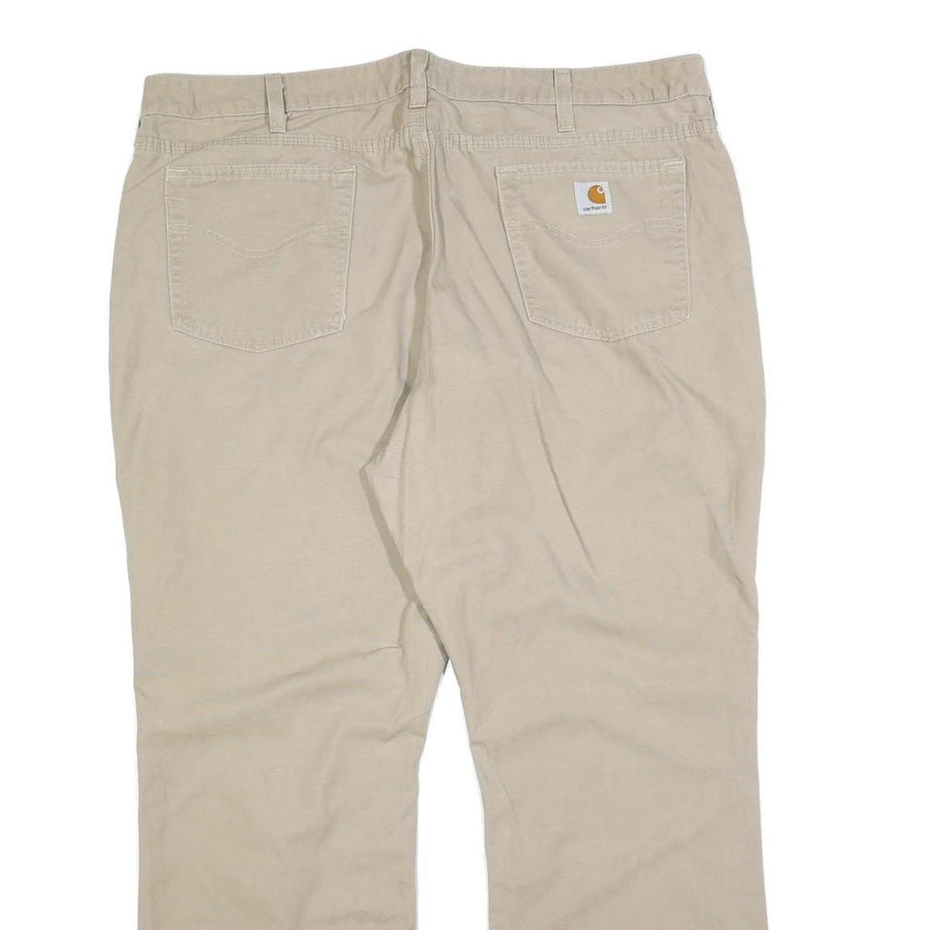 CARHARTT Womens Cotton Blend Beige Regular Fit Straight Leg Trousers W42 L30