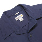 CARHARTT Mens Navy Blue Cotton Blend Shirt M Casual Workwear Button Pocket