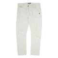 MAISON SCOTCH Mens Cotton White Regular Fit Straight Leg Trousers W34 L28