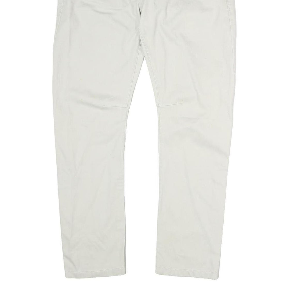MAISON SCOTCH Mens Cotton White Regular Fit Straight Leg Trousers W34 L28