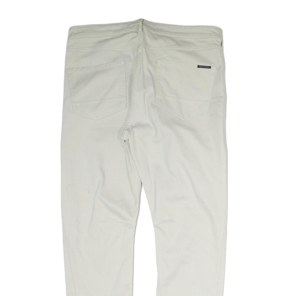 MAISON SCOTCH Mens Cotton White Regular Fit Straight Leg Trousers W34 L28