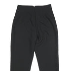 ZARA Womens Black Regular Fit Straight Synthetic Trousers W28 L26 Classic