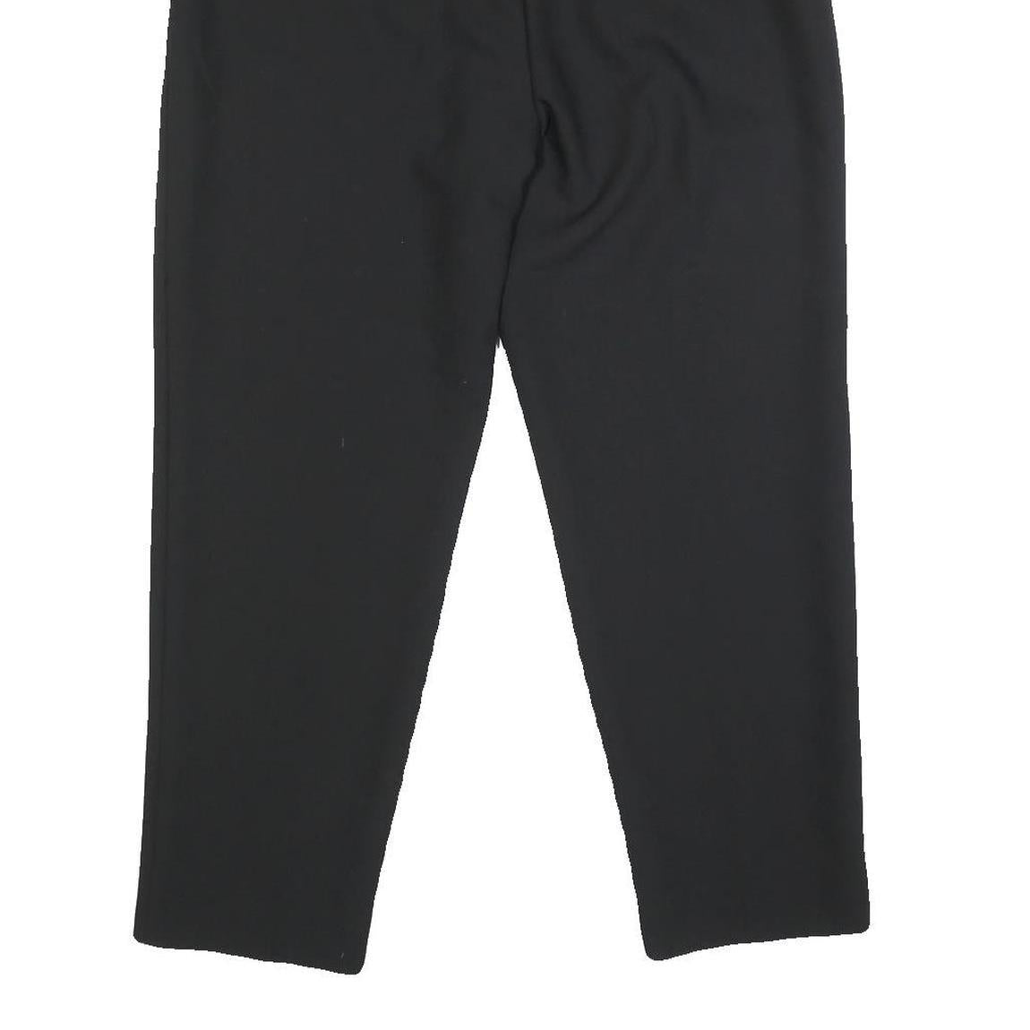 ZARA Womens Black Regular Fit Straight Synthetic Trousers W28 L26 Classic