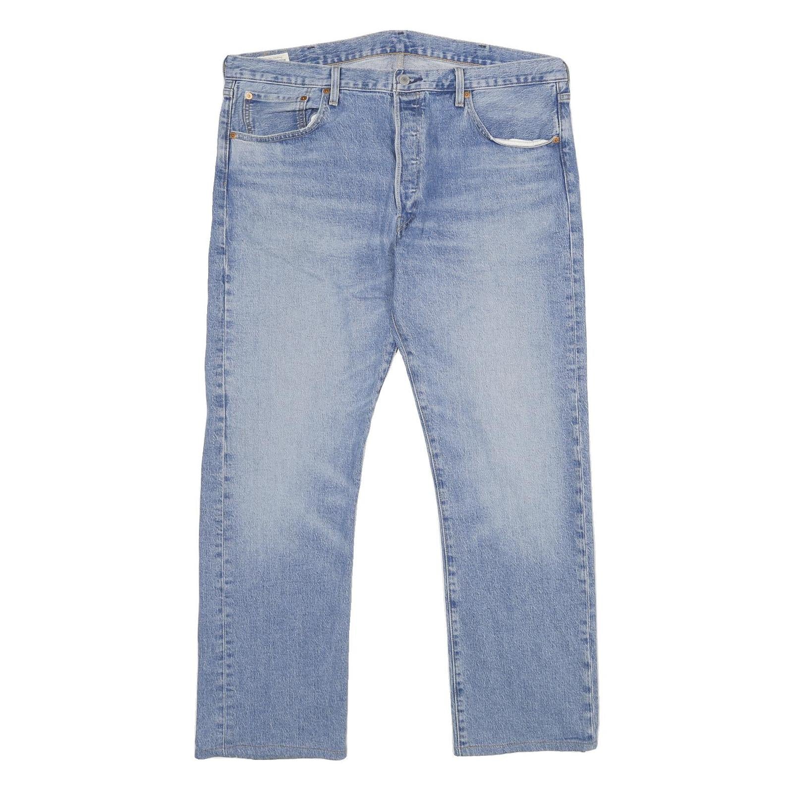 LEVI'S 501 Mens Classic Blue Denim Light W38 L30 Button Closure Jeans