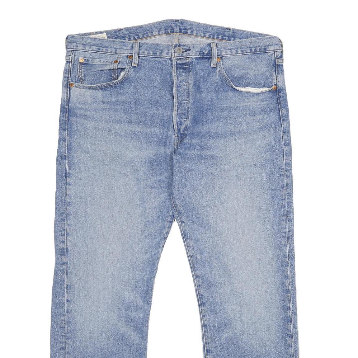 LEVI'S 501 Mens Classic Blue Denim Light W38 L30 Button Closure Jeans