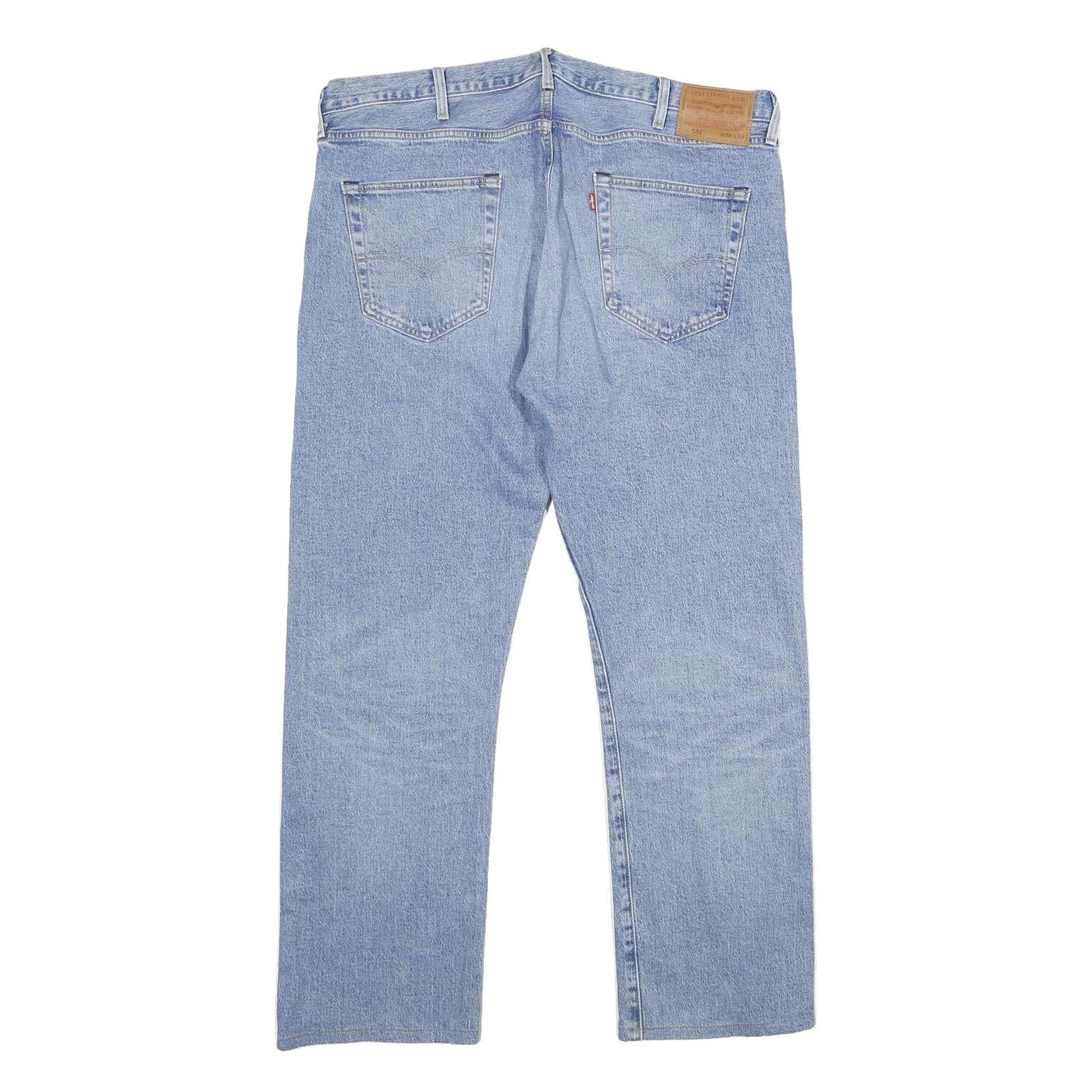 LEVI'S 501 Mens Classic Blue Denim Light W38 L30 Button Closure Jeans