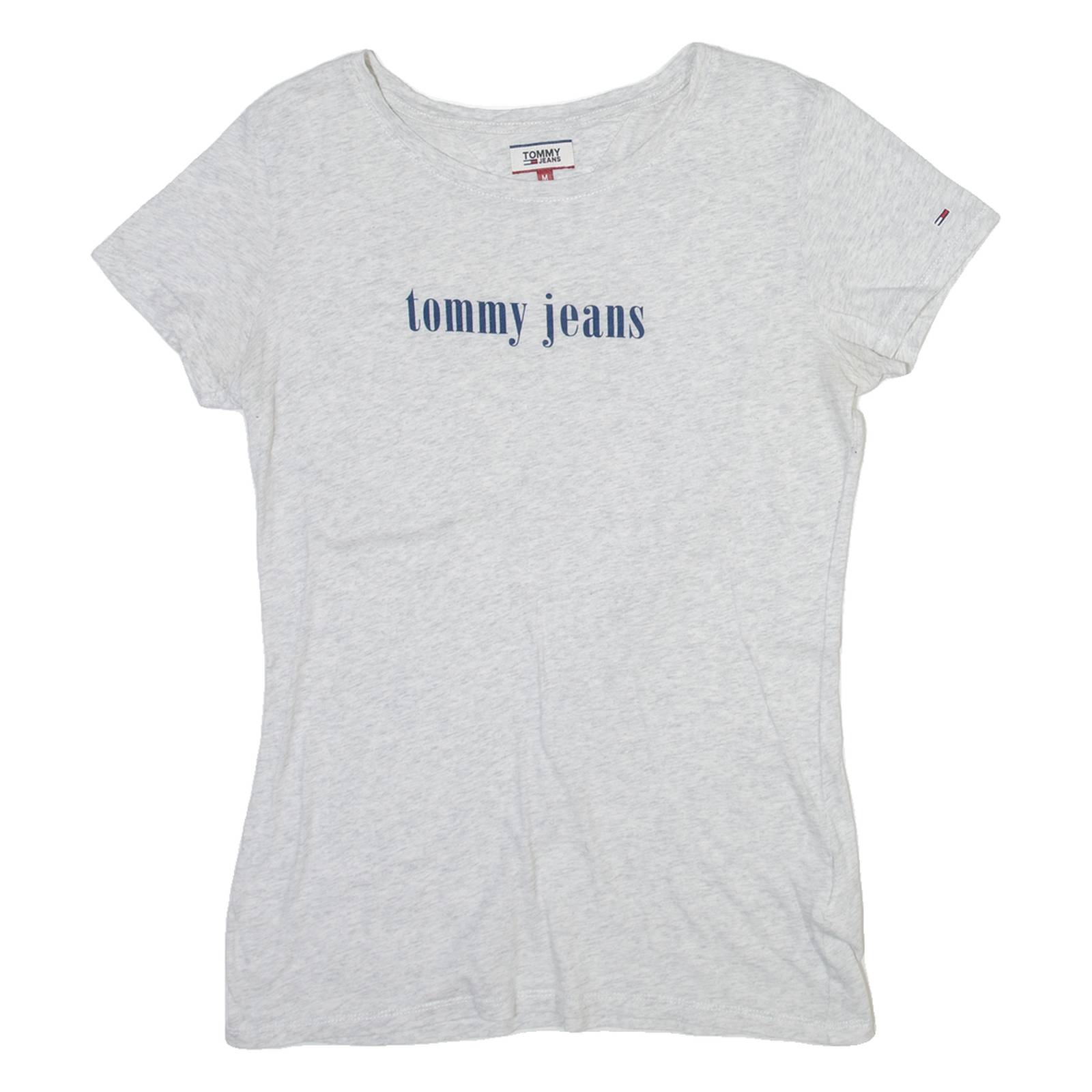 TOMMY JEANS Womens T-Shirt Grey M