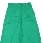 ELA Womens Linen Blend Green Relaxed Wide-Leg Trousers W26 L19 Summer Comfort