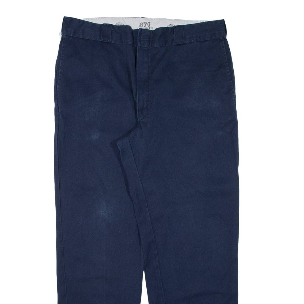 DICKIES 874 Workwear Mens Trousers Blue Regular Straight W38 L32