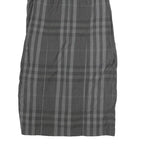 BURBERRY BRIT Womens Grey Check Day Dress Polyester Short Sleeve UK 12
