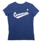 CONVERSE Womens T-Shirt Blue XXS