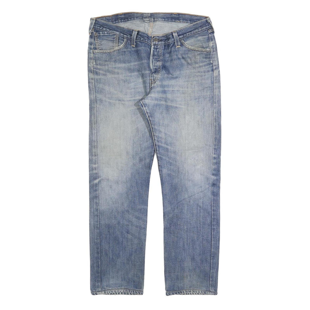 LEVI'S Mens Jeans Blue Regular Straight Denim Medium W34 L30 501 Button Fly