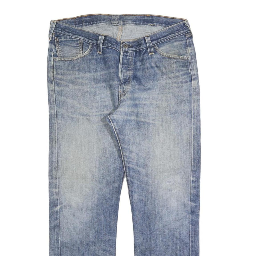 LEVI'S Mens Jeans Blue Regular Straight Denim Medium W34 L30 501 Button Fly