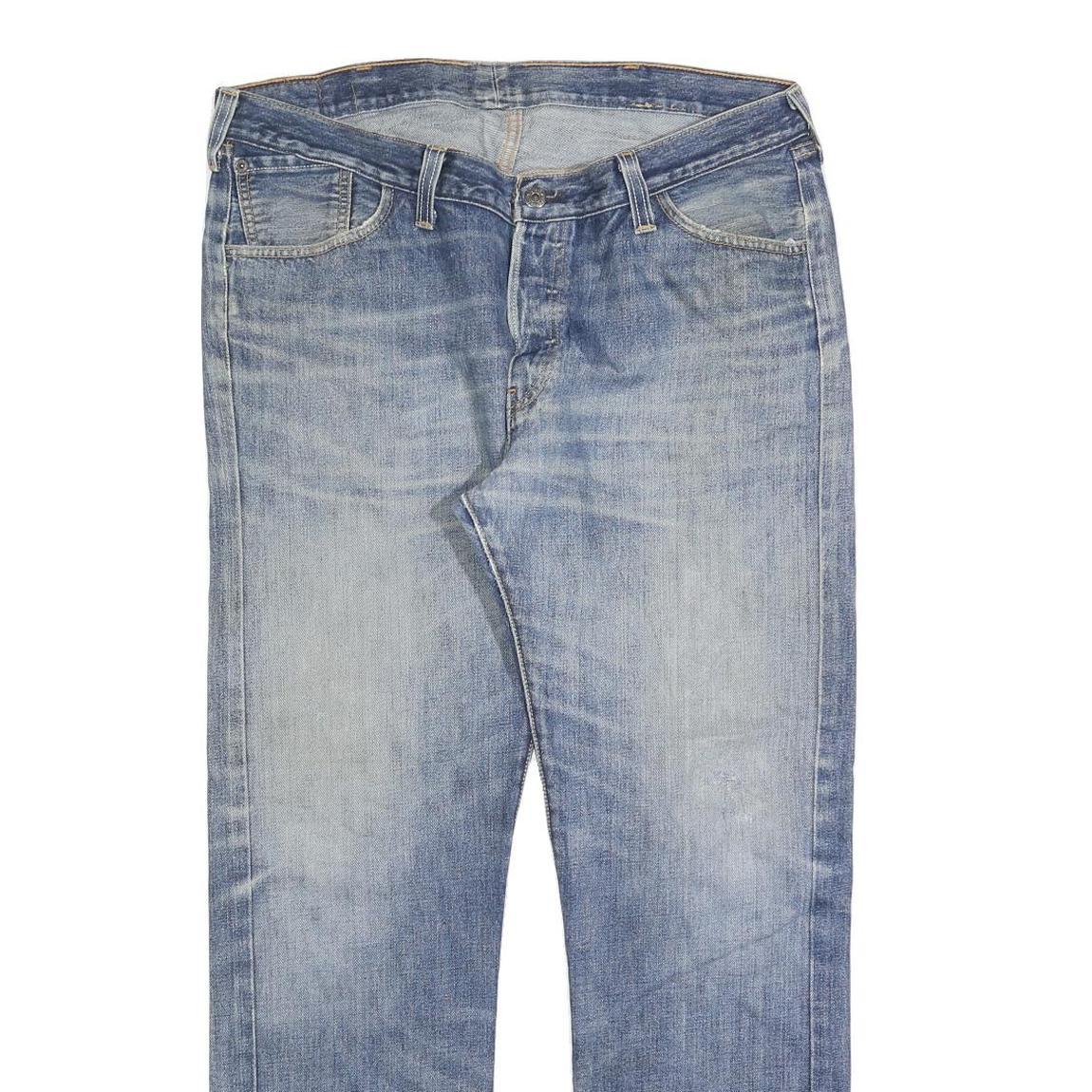 LEVI'S Mens Jeans Blue Regular Straight Denim Medium W34 L30 501 Button Fly
