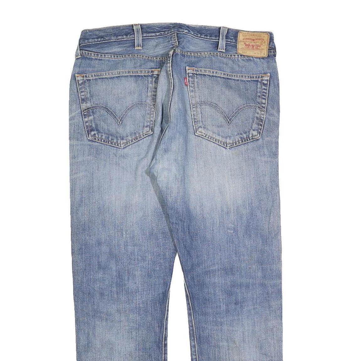 LEVI'S Mens Jeans Blue Regular Straight Denim Medium W34 L30 501 Button Fly