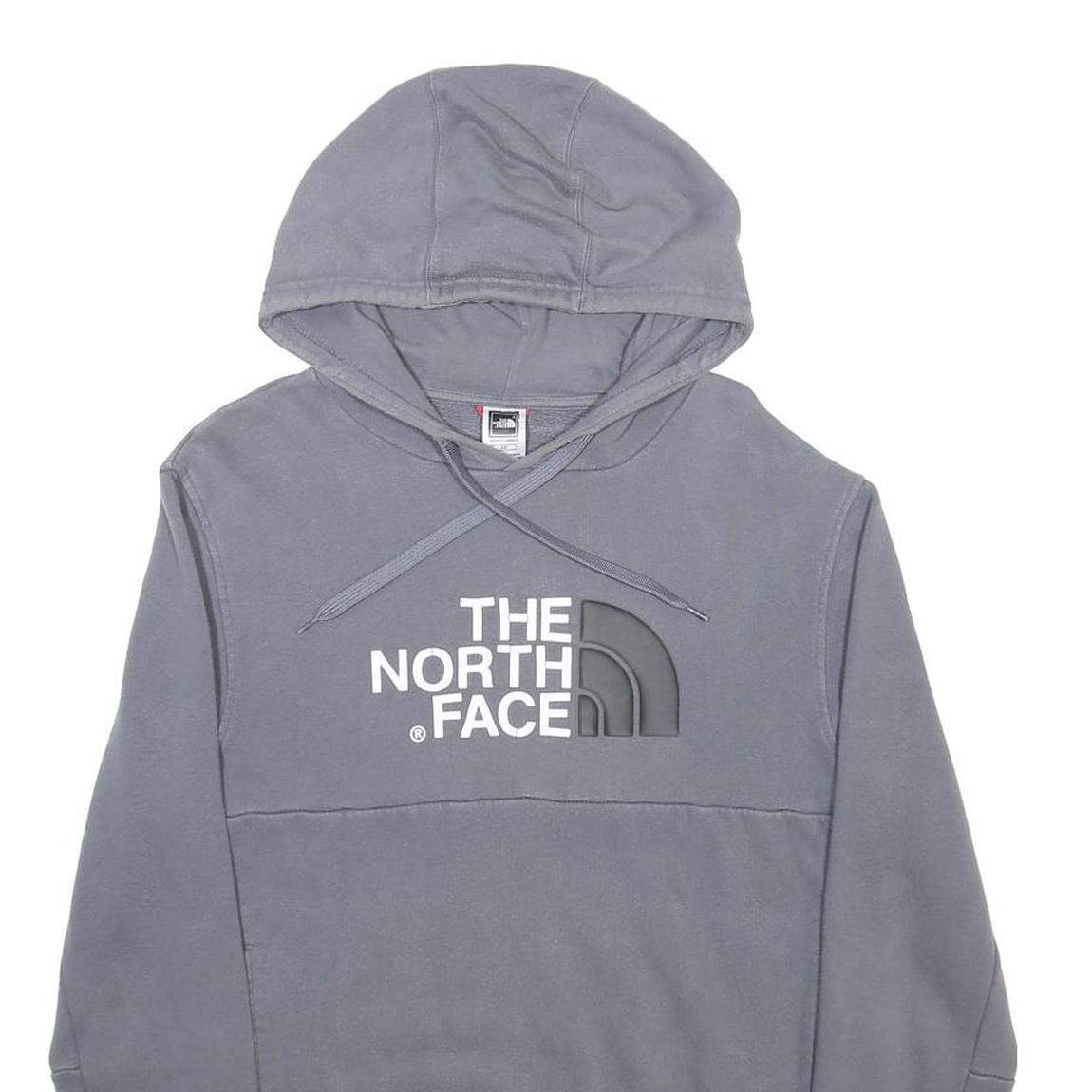 THE NORTH FACE Mens Grey Pullover Hoodie S Cotton Blend Casual